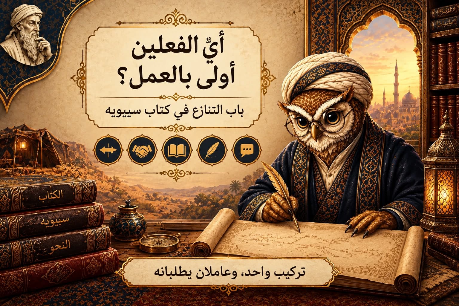 أيُّ الفعلين أولى بالعمل؟ باب التنازع في كتاب سيبويه
