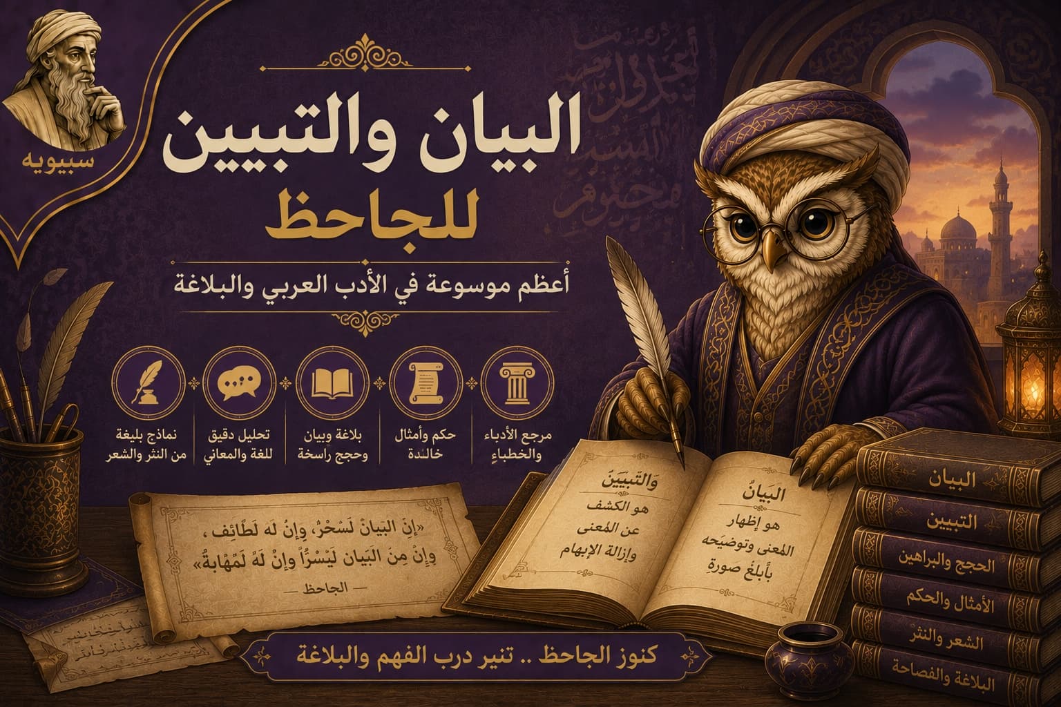 البيان والتبيين للجاحظ: أعظم موسوعة في الأدب العربي والبلاغة