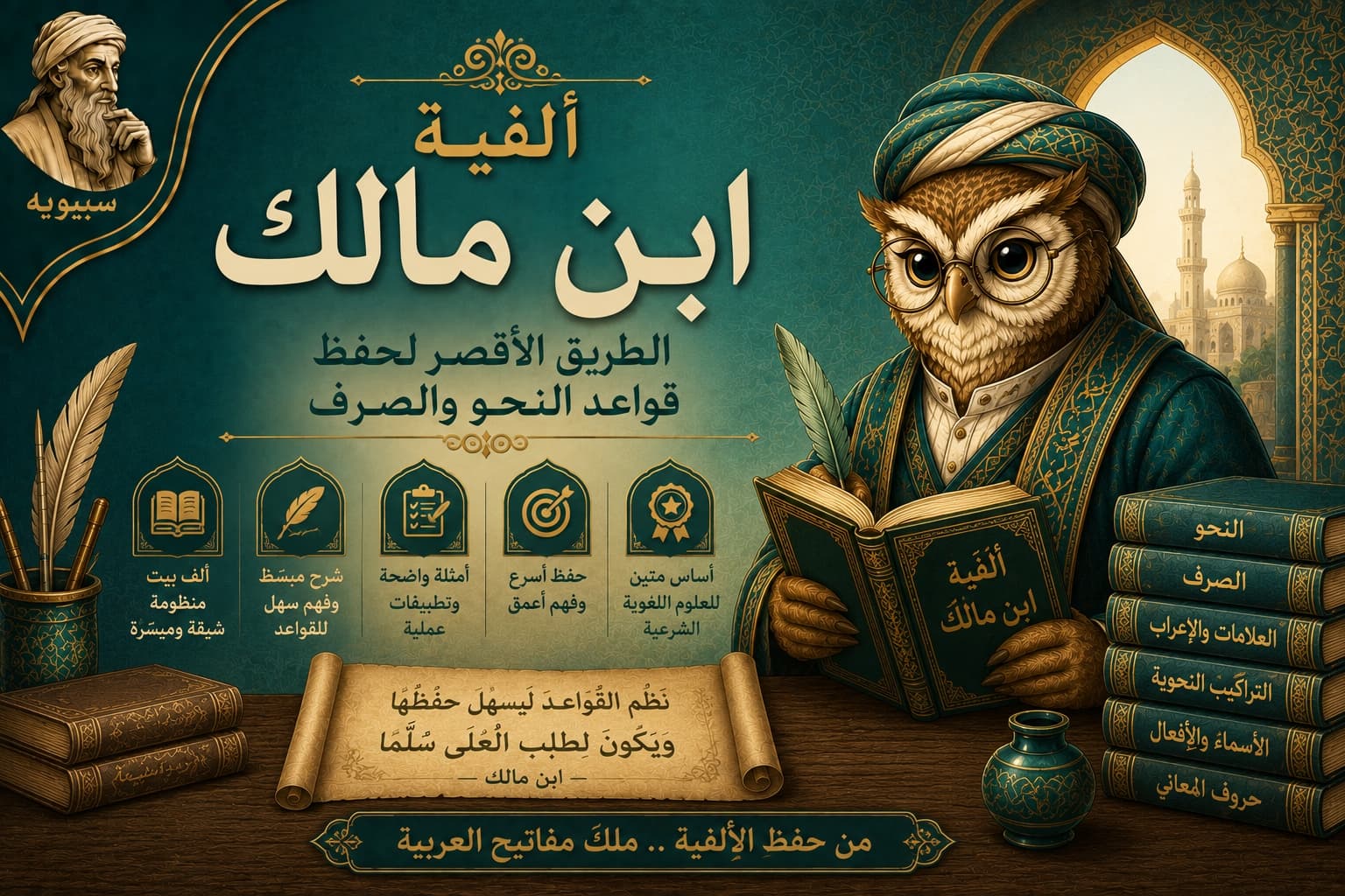 ألفية ابن مالك: الطريق الأقصر لحفظ قواعد النحو والصرف