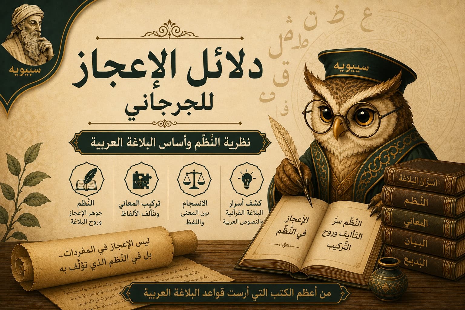 دلائل الإعجاز للجرجاني: نظرية النَّظْم وأساس البلاغة العربية